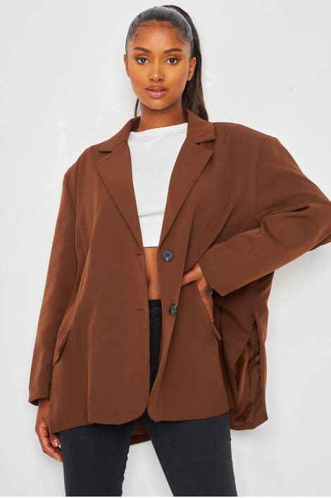 blazer marron oversize